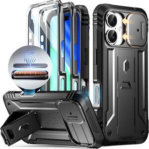 For iPhone 17 6.3" Case Slide Camera Cover Control Capture Button Black NEW